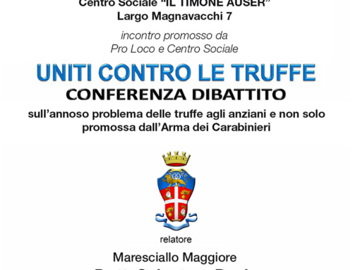 Sabato 17 – Uniti contro le truffe